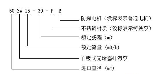 ZWPB型不锈钢防爆自吸式无堵塞国际版抖音TIKTOK色板APP下载型号意义